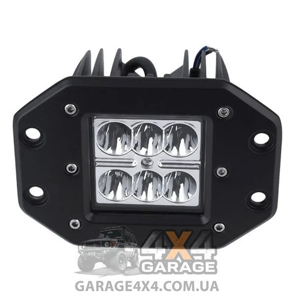 Пара вбудованих світлодіодних фар в бампер 18 Вт (3 Вт діоди Cree) led18x2 фото