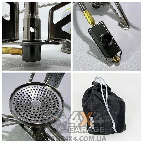 Похідний газовий пальник зі шлангом Fire-Maple Rock (3000Вт / 171 гр / 83 х 93мм) Rock Gas Stove фото