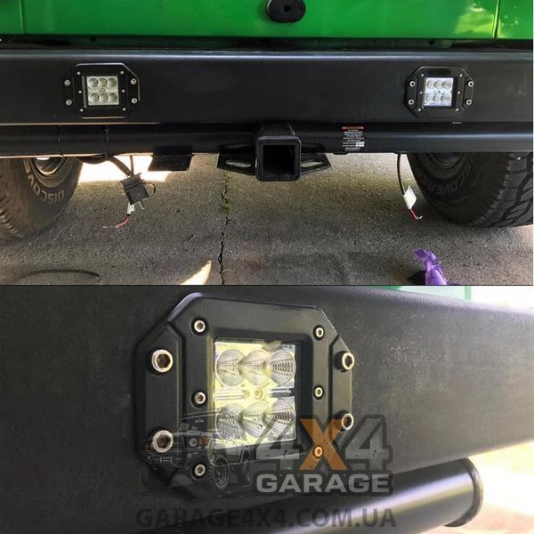 Пара вбудованих світлодіодних фар в бампер 18 Вт (3 Вт діоди Cree) led18x2 фото