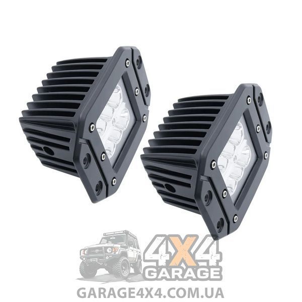 Пара вбудованих світлодіодних фар в бампер 18 Вт (3 Вт діоди Cree) led18x2 фото