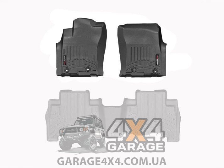 Грязезащитные резиновые коврики WeatherTech в салон Lexus GX 14+ (Передние / черные) 444931 фото
