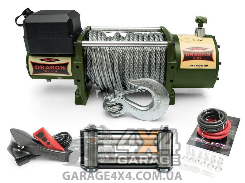 Электрическая лебедка 24 Вольт Dragon Winch Truck 16000HD (7257 кг) DWT16000HD фото