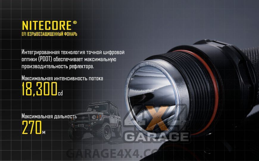 Ліхтар вибухозахищений Nitecore EF1 (Cree XM-L2 U3, 830 люменів, 1x18650) 1870744113 фото