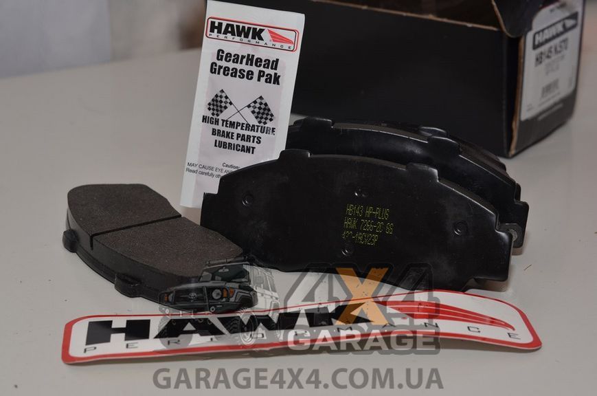 Задние тормозные колодки HAWK HP Plus для Mitsubishi Lancer Evolution X 2008-2014 (Керамические) HB615N.535 фото
