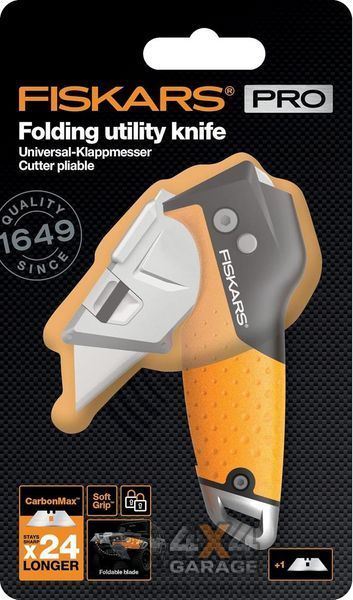 Професійний будівельний складаний ніж Fiskars Pro CarbonMax (1027224) 1027224 фото