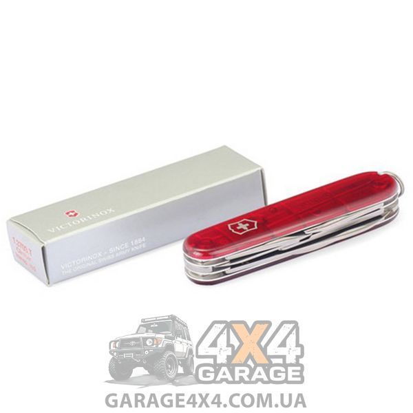 Ніж складаний, мультитул Victorinox Climber (91 мм, 14 функцій), червоний прозр. 1.3703.Т 1870744647 фото