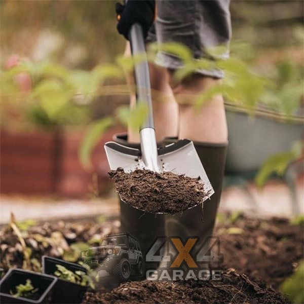 Лопата с закругленным лезвием Fiskars Ergonomic (1066710) 1066710 фото
