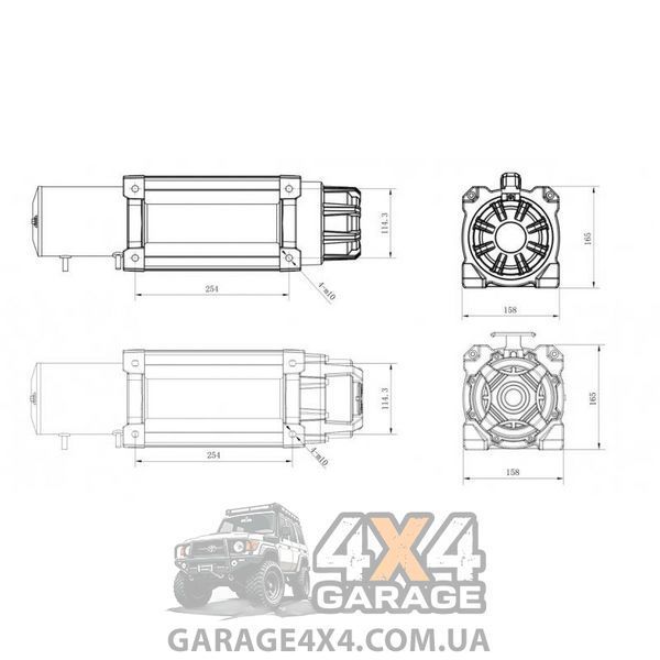 Швидкісна автомобільна лебідка Kangaroowinch K14000XP (12В, Синтетичний трос) K14000XP-SR фото