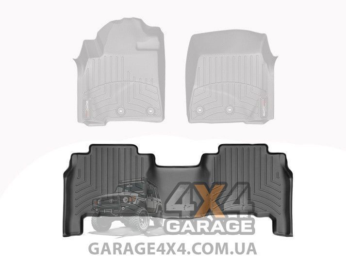 Задні чорні гумові килими WeatherTech в салон Lexus LX 2008+ 441572 фото