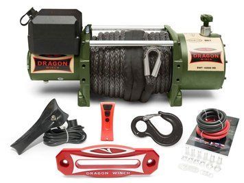 Електрична лебідка Dragon Winch Truck 16000HDs (24В / 7,2т / Синтетичний трос) DWT16000HDs фото