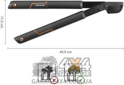 Малый плоскостной сучкорез Fiskars SingleStep (S) L28 112160 с загнутыми лезвиями 1001432 фото