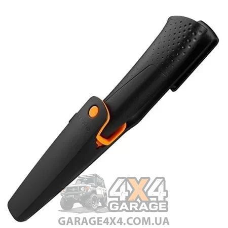 Универсальный нож Fiskars с точилкой и чехлом-кобурой (1023617) 1023617 фото
