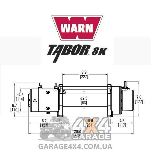 Лебідка для посередника WARN Tabor 8K (3630кг / 12 Вольт) 96995 фото