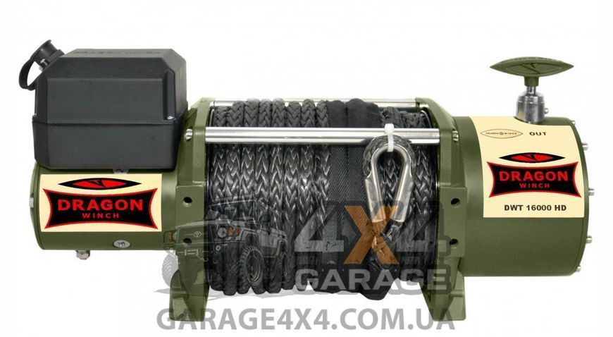 Электрическая лебедка Dragon Winch Truck 16000HDs (24 Вольт / 7,2 т / Синтетический трос) DWT16000HDs фото