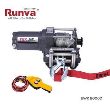 Потужна електрична лебідка 12 Вольт Runva EWK 2000 (1000 кг) EWK2000D фото