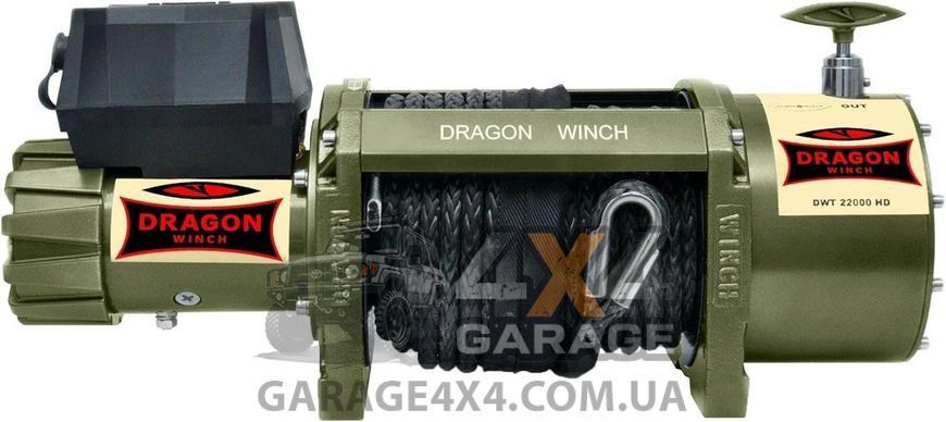 Електрична лебідка Dragon Winch Truck 22000HDs (синтетичний трос / 24 Вольт / 9979 кг)) DWT22000HDs фото
