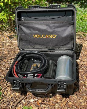 Двухпоршневой компрессор с ресивером в пластиковом кейсе VOLCANO SPEC-500T (125 л / мин) 500T фото