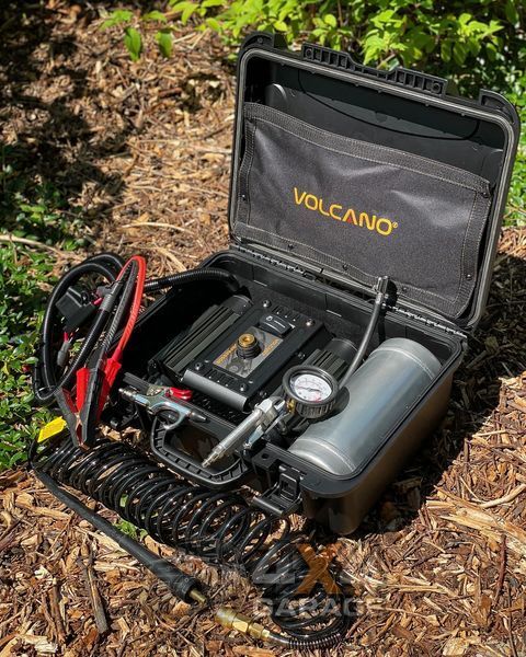 Двухпоршневой компрессор с ресивером в пластиковом кейсе VOLCANO SPEC-500T (125 л / мин) 500T фото