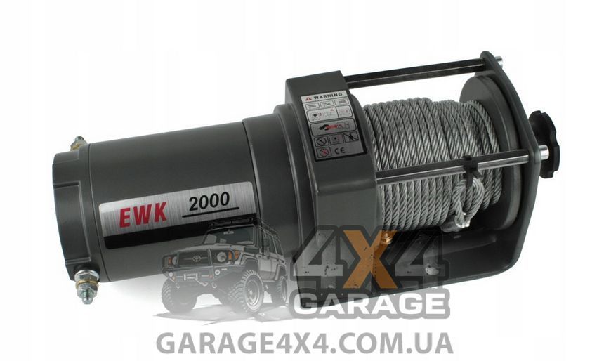 Лебедка для квадроцикла Runva EWK 2000 (Стальной трос, пульт на руль, 907 кг) EWK2000А фото