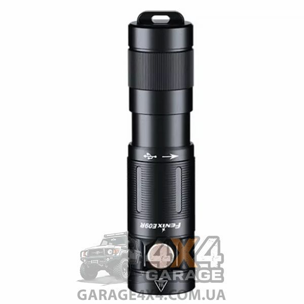 Фонарь наключный Fenix E09R (Luminus SST-40 L4, 600 люмен, 5 режимов, USB Type-C), черный 1870752093 фото