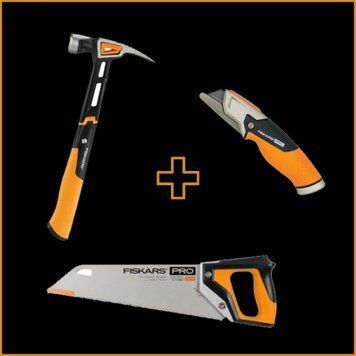 Набор Fiskars для строительных работ: молоток, пила и нож FISK-SET-0045678 фото