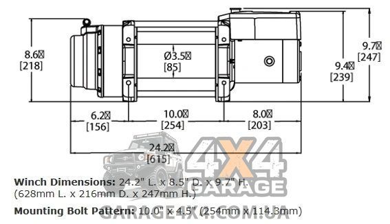 Лебідка для важкого позадорожника WARN 16,5ti (7484 кг / 12 Вольт) 68801 фото