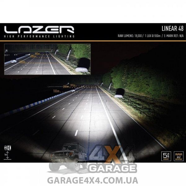 Світлодіодна балка на дах позашляховика Lazerlamps Linear-48 (IP69/128 см) 0L48-LNR фото