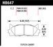 Передние керамические тормозные колодки HAWK Performance Ceramic для Toyota Camry (2006 - 2018) HB647Z.692 фото 2