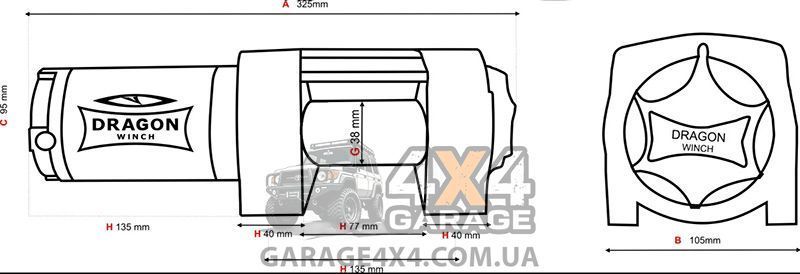 Электрическая лебедка Dragon Winch Maverick 3500ST (12 Вольт / 1588 кг) DWM3500ST фото
