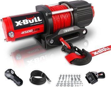 Лебідка для квадроцикла X-BULL 4500 (Синтетичний трос / 12 Вольт / 2041 кг) HRW4500HB фото