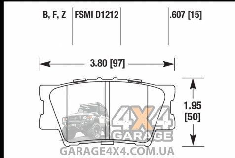 Задние тормозные колодки HAWK HPS для Toyota Rav4 (2006 -2018) HB648F.607 фото
