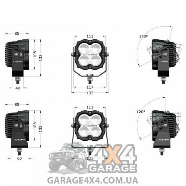Світлодіодна балка робочого світла Lazerlamps Utility 45 Gen2 00U45-G2 фото