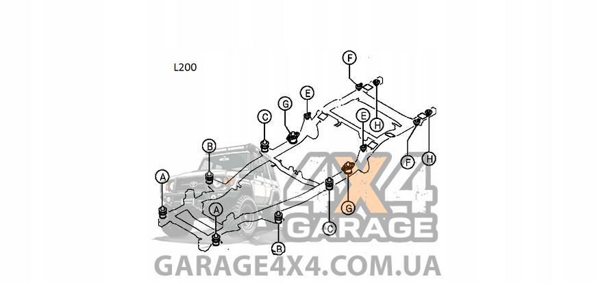 Комплект для боди-лифта 50мм Mitsubishi L200 2006-2015 TK559 фото