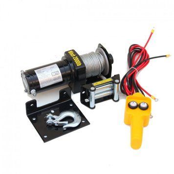 Лебідка для квадроцикла Electric Winch 2000lbs (12 Вольт / 907кг / сталевий трос) EW2000 фото