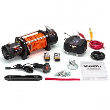 Автомобільна лебідка X-BULL 9500 (Синтетичний трос / 12 Вольт / 4300 кг) HRW9500B фото