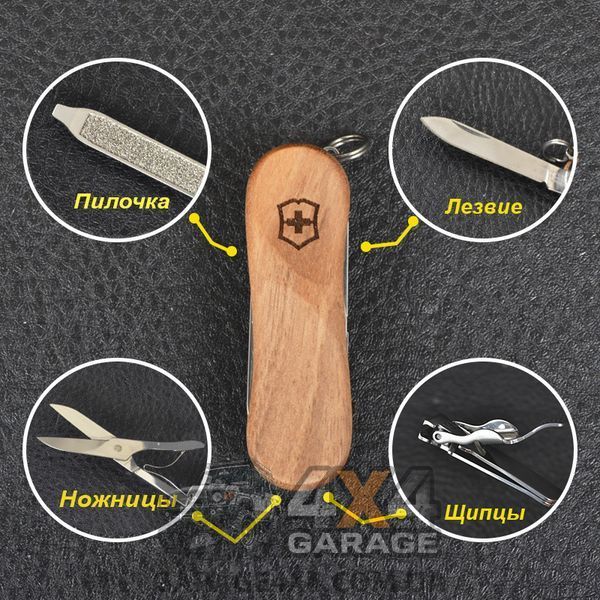 Ніж складаний, мультитул Victorinox Nailclip (65 мм, 6 функції), дерево 0.6461.63 1870745465 фото