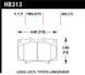 Передние тормозные колодки HAWK LTS для Toyota Land Cruiser 100 / Lexus LX470 (комплект / ферро-карбон) HB313Y.685 фото 2