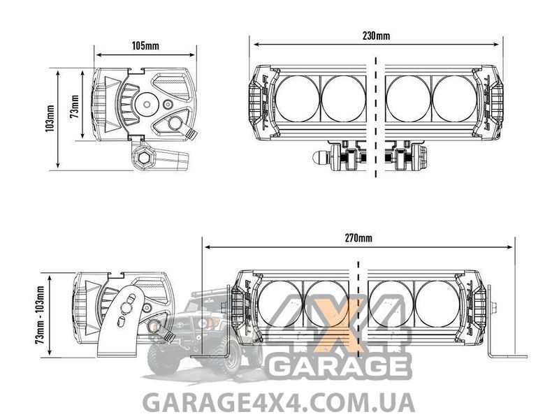 Світлодіодні балки в решітку радіатора LAZER GRILLE KIT на Ford Ranger 2016-2019 GK-FR-01K фото