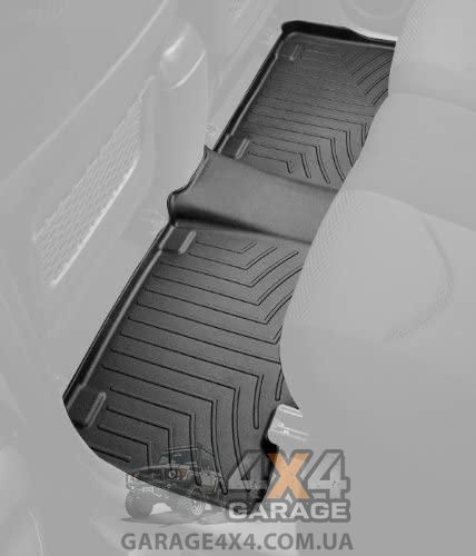 Черные грязезащитные коврики WeatherTech на задний ряд Porsche Cayenne 12-17 (4-х зонный климат-контроль)