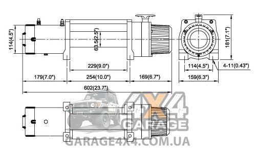 Електрична лебідка ComeUp DV-9 24В / 4082 кг 856355 фото