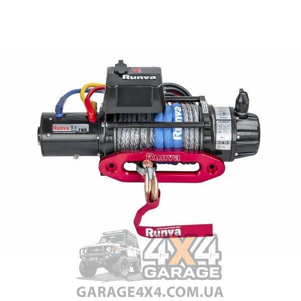 Вологозахищена лебідка автомобільна 12V Runva EWB 9.5 (Синтетичний трос / 4309 кг) EWB9500SSR фото