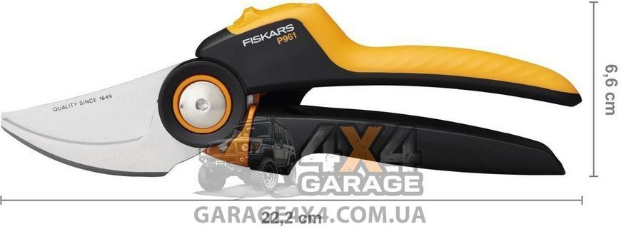 Площинний садовий секатор Fiskars PowerGear P961 (1057175) 1057175 фото