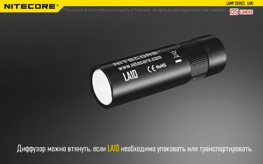 Фонарь кемпинговый Nitecore LA10 (Cree XP-G2 S3 , 135 люмен, 4 режима, 1хAA), черный 1984644288 фото