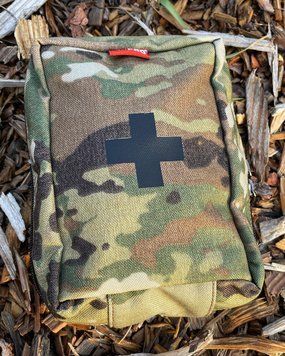 Прочная тактическая аптечка - подсумок с креплением MOLLE (Cordura 1000D / Мультикам) TP0177 фото