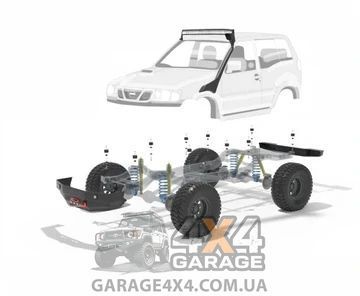 Комплект боді-ліфта 50 мм Nissan Terrano 2 TK500 фото