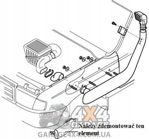 Шноркель Ford Ranger B2500 (1999 - 2006) SFMK7A фото