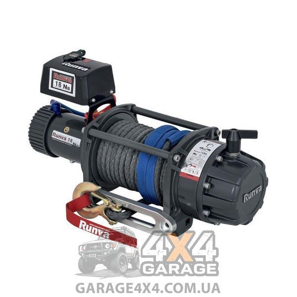 Вологозахищена лебідка 12V Runva EWB 18000lbs (Синтетичний трос) EWB18000U-SR фото