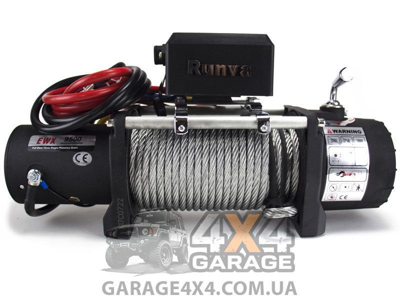 Автомобільна лебідка 12 Вольт Runva EWX 9500lbs (Сталевий трос / 4350кг) EWX9500S фото