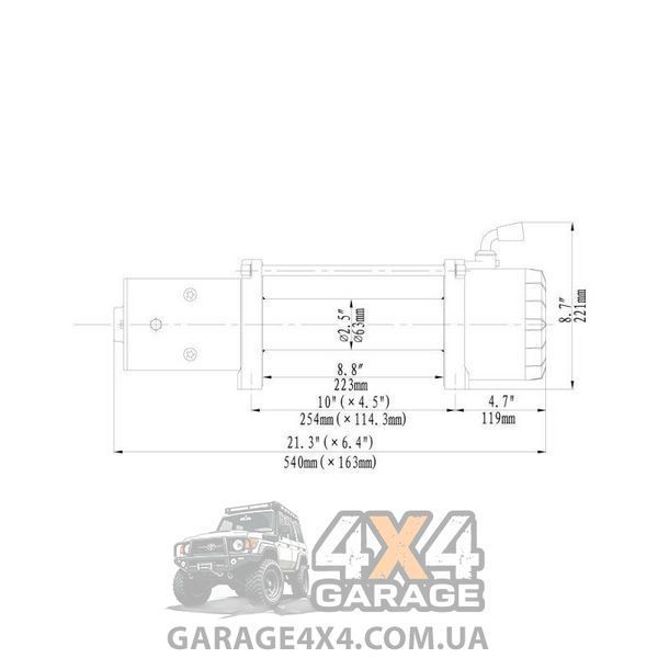 Лебідка автомобільна 12V Runva EWX 9500lbs (Синтетичний трос) EWX9500SSR фото
