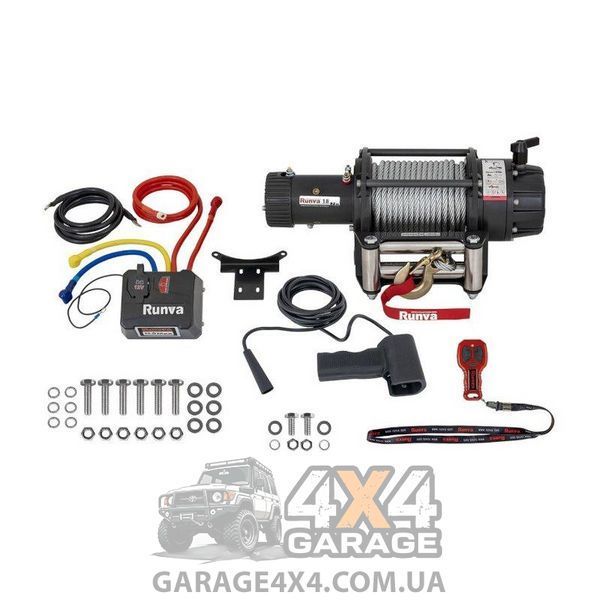 Влагозащищенная лебедка 12V Runva EWB 18000lbs (Стальной трос) EWB18000U фото